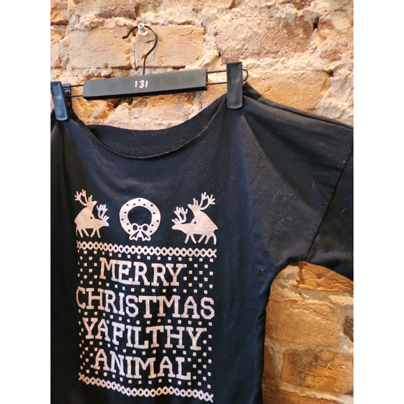 Merry Christmas Ya Filthy Animal Longsleeve Size Small - Picture 3 of 4